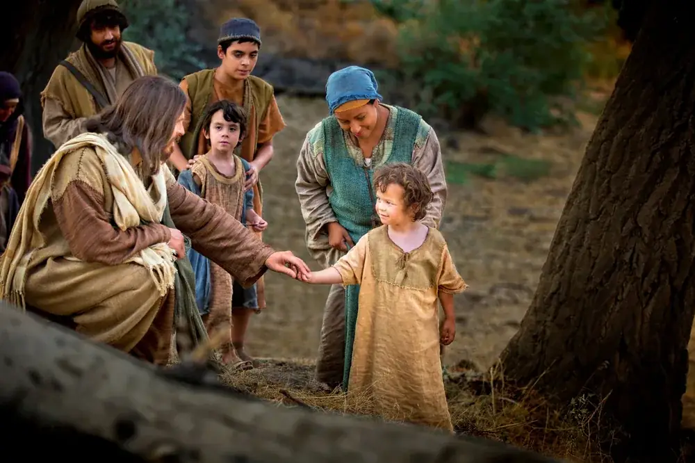 Jesús con un niño