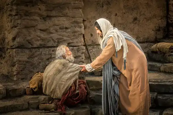 Jesucristo ministrando con amor